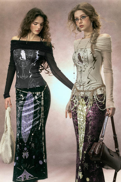 Hand-Painted Star-Wishing Blouse