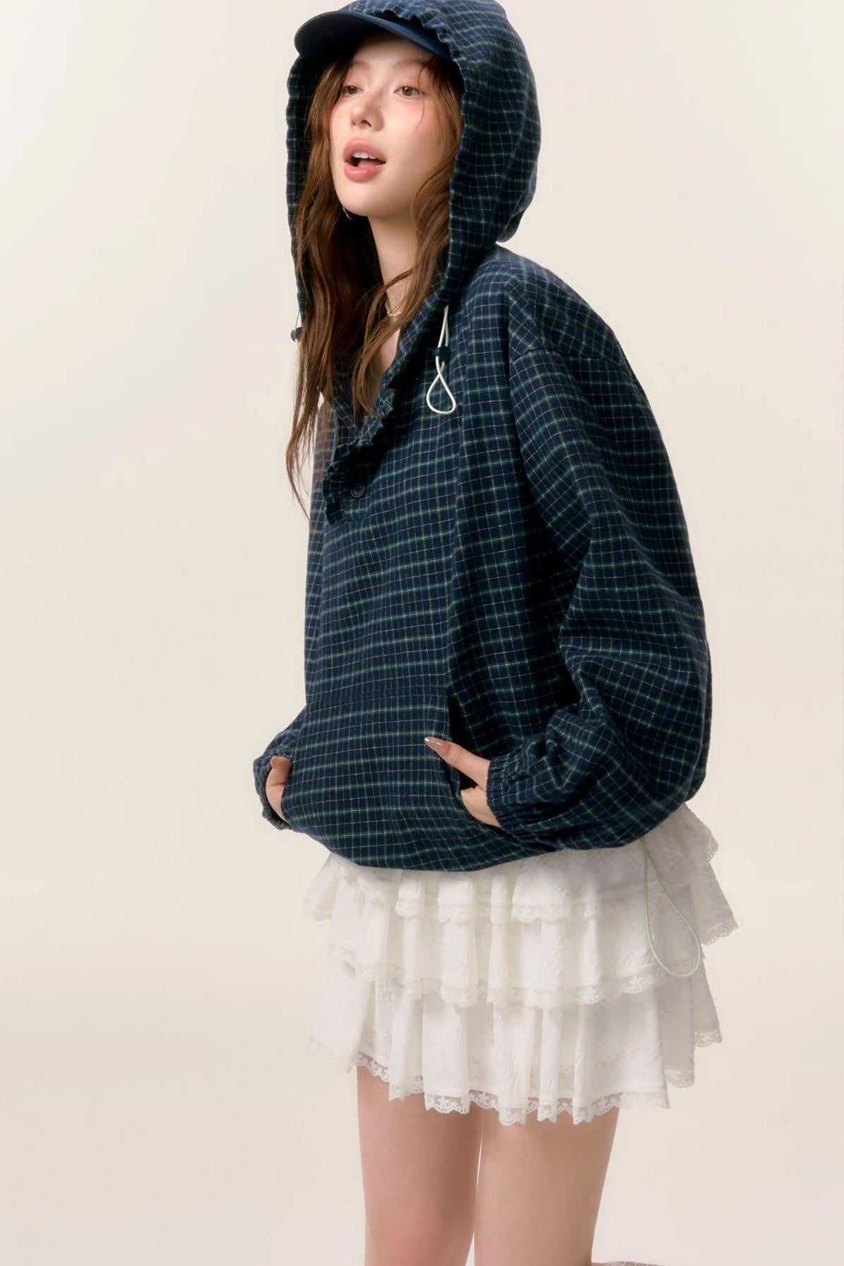 Spring Plaid Hoodie