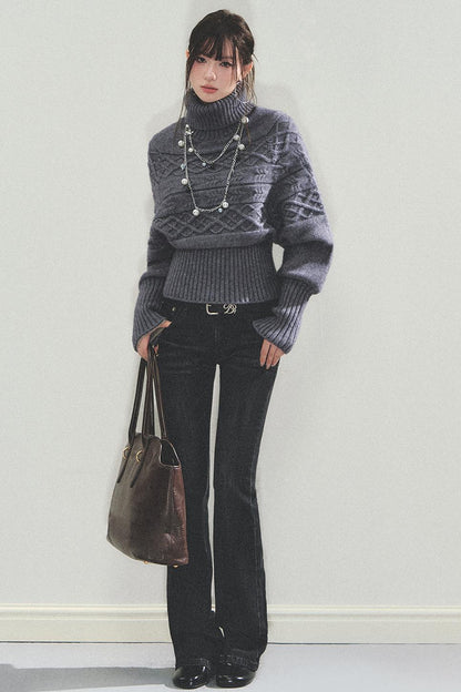 Turtleneck Knitwear Top