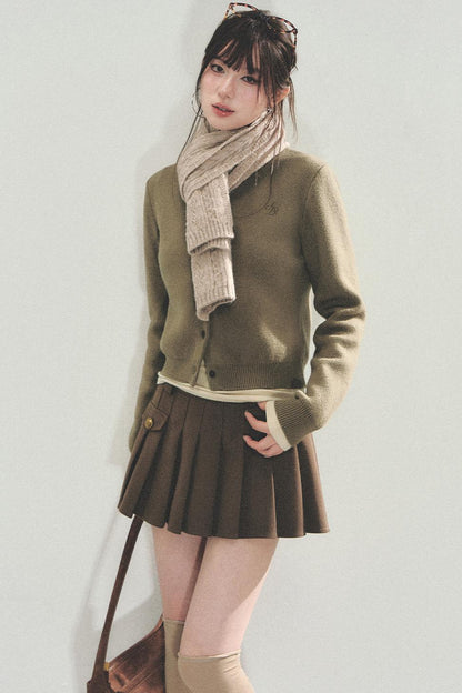 High Retro Pleated Skirt