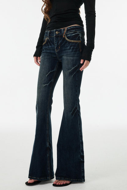 Blue Lightning Slimming Bootcut Pants