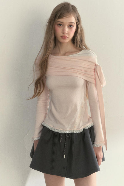 Retro Streamer Shoulder Top