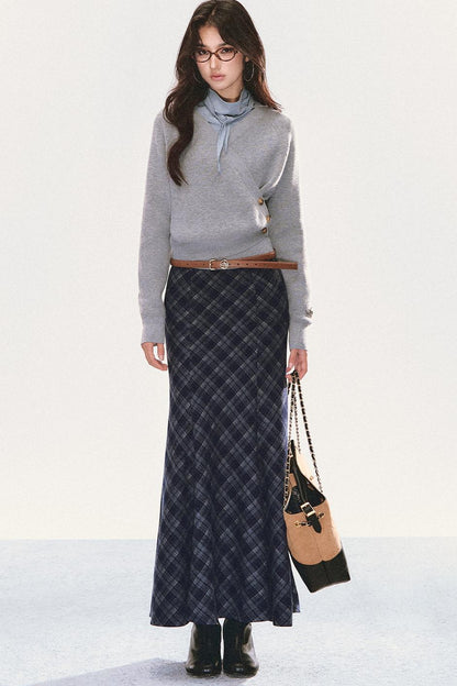 Semi-High Neck Scarf Top Set-Up