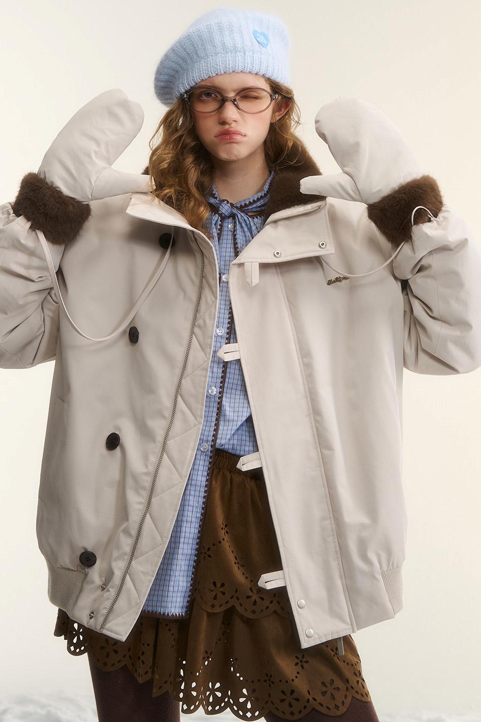 Asgony Dopamine Sweet Girl Knitted Beret