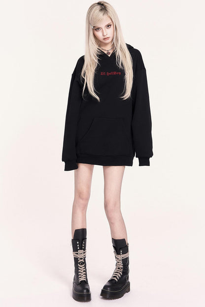 Dark Sweet Devil Hooded Dress Set-Up