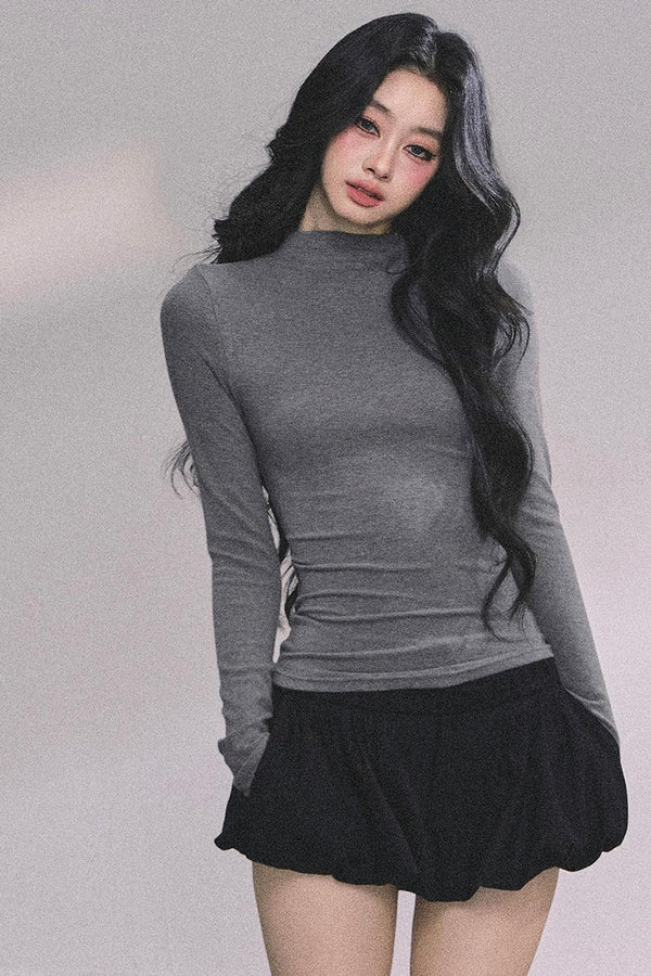 Lightweight Knit Shawl Turtleneck Sweater Set