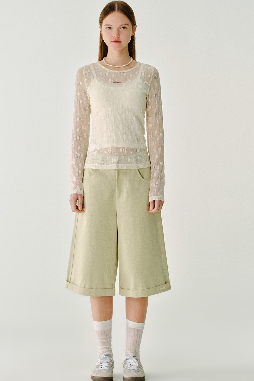 수월한 면 반바지 