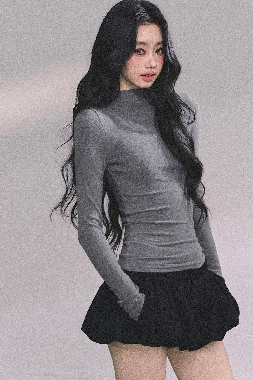 Lightweight Knit Shawl Turtleneck Sweater Set