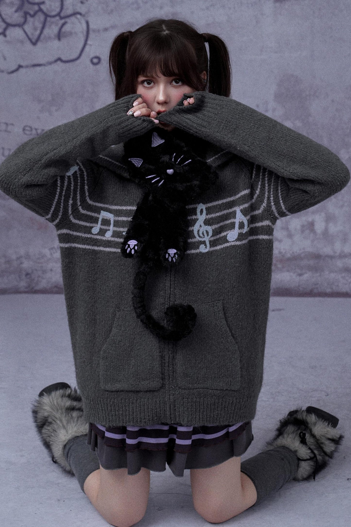 Sweet Cool Lapel Knit Sweater