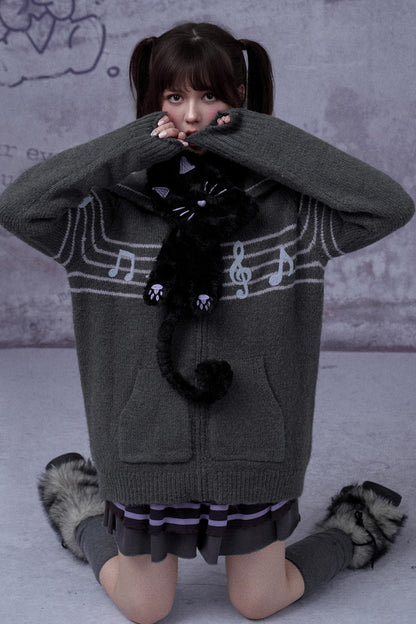 Sweet Cool Lapel Knit Sweater