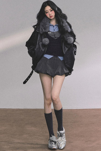 Autumn Plaid Knitted Polo Shirt