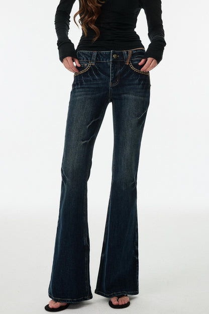 Blue Lightning Slimming Bootcut Pants