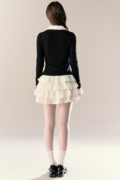 Autumn Knitted Top Skirt Set-Up