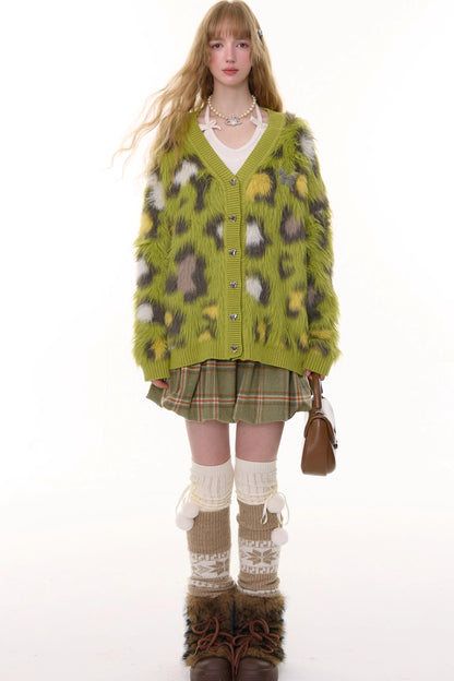 Green Plaid Woolen Skirt