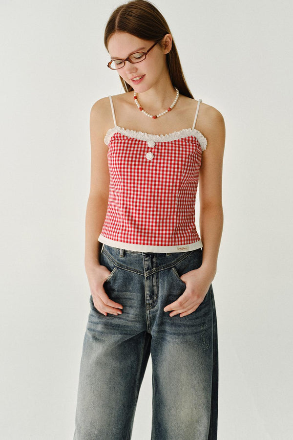 봄 레이스 캐미솔 탑 