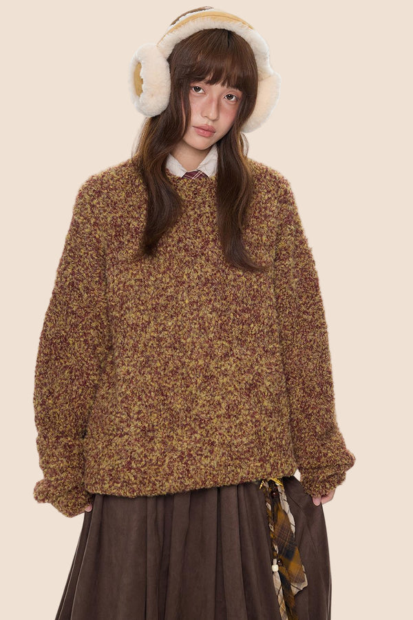 Vintage Knitted Crew Neck Sweater