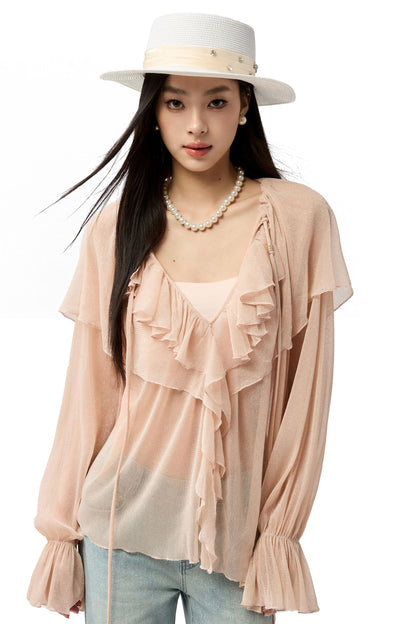 Slim Glitter Cover-Up Top Set