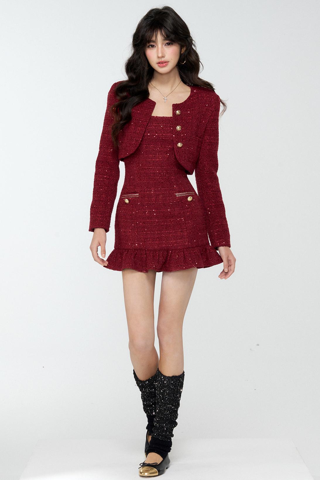 Red Chanel Princess Dress Set-Up