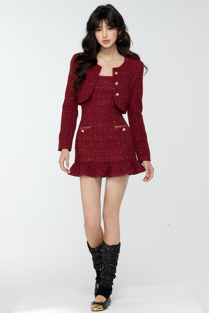 Red Chanel Princess Dress Set-Up