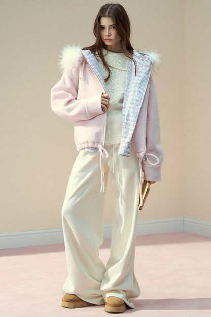 Plaid Woolen Trousers