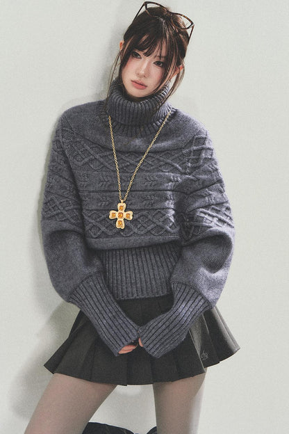 Turtleneck Knitwear Top