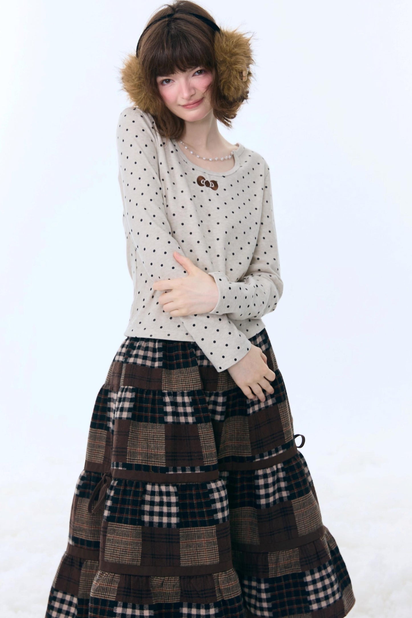 Polka Dot Knitted Top