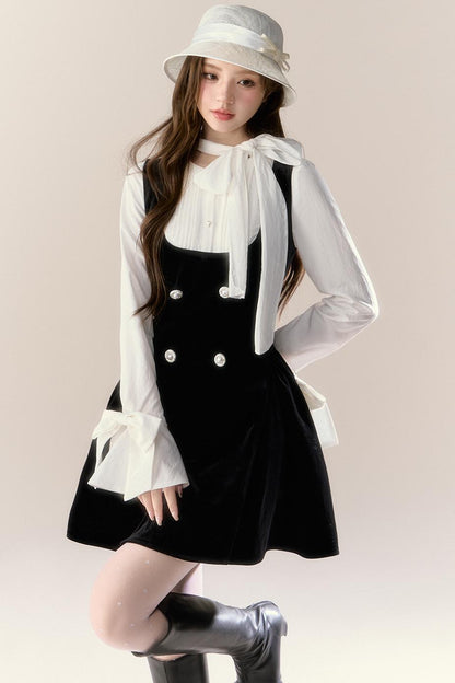 Sophia conjunto de vestido con tirantes y cordones