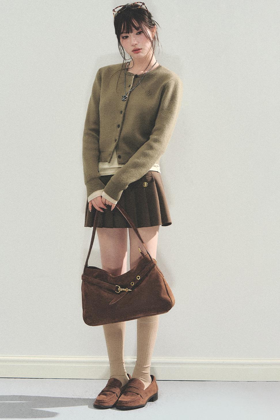 High Retro Pleated Skirt