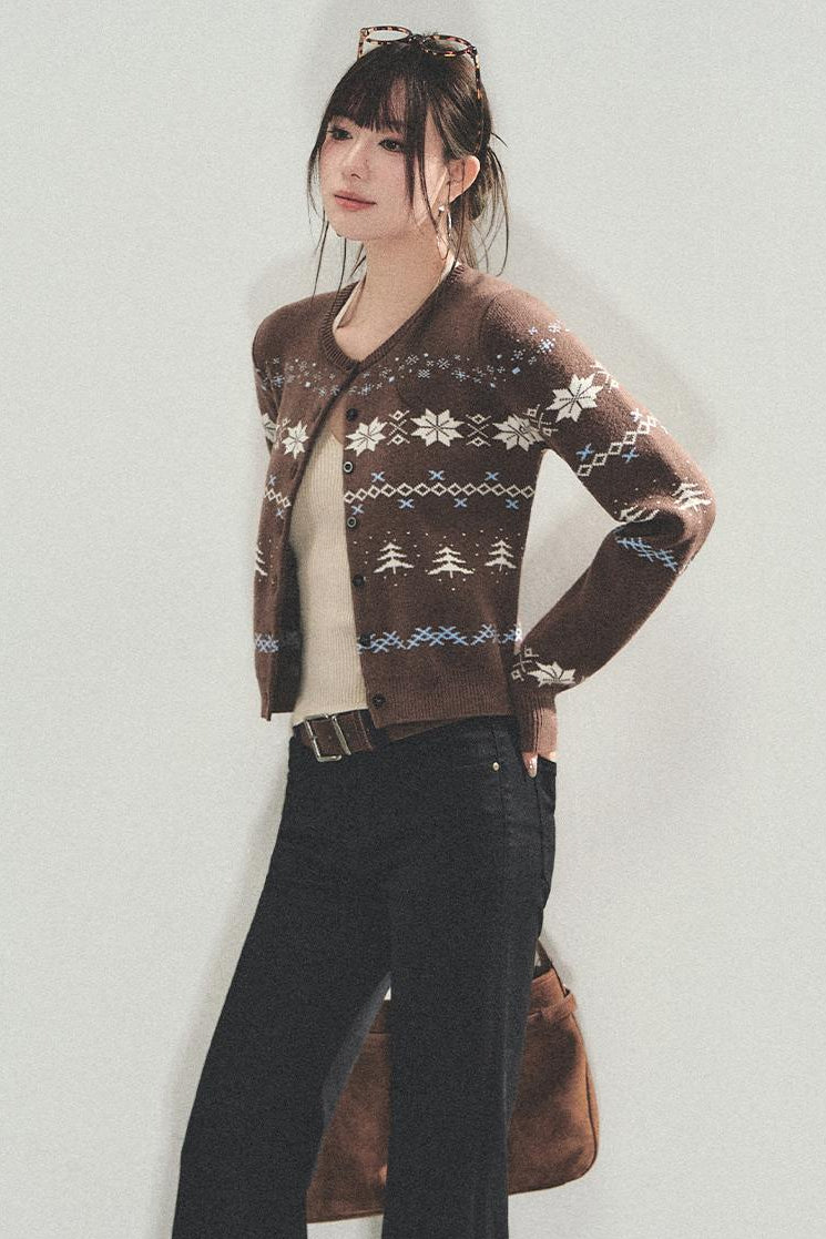 Fair Isle Crew Cardigan