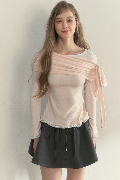 Retro Streamer Shoulder Top