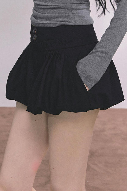 French Fluffy Autumn A-Line Skirt