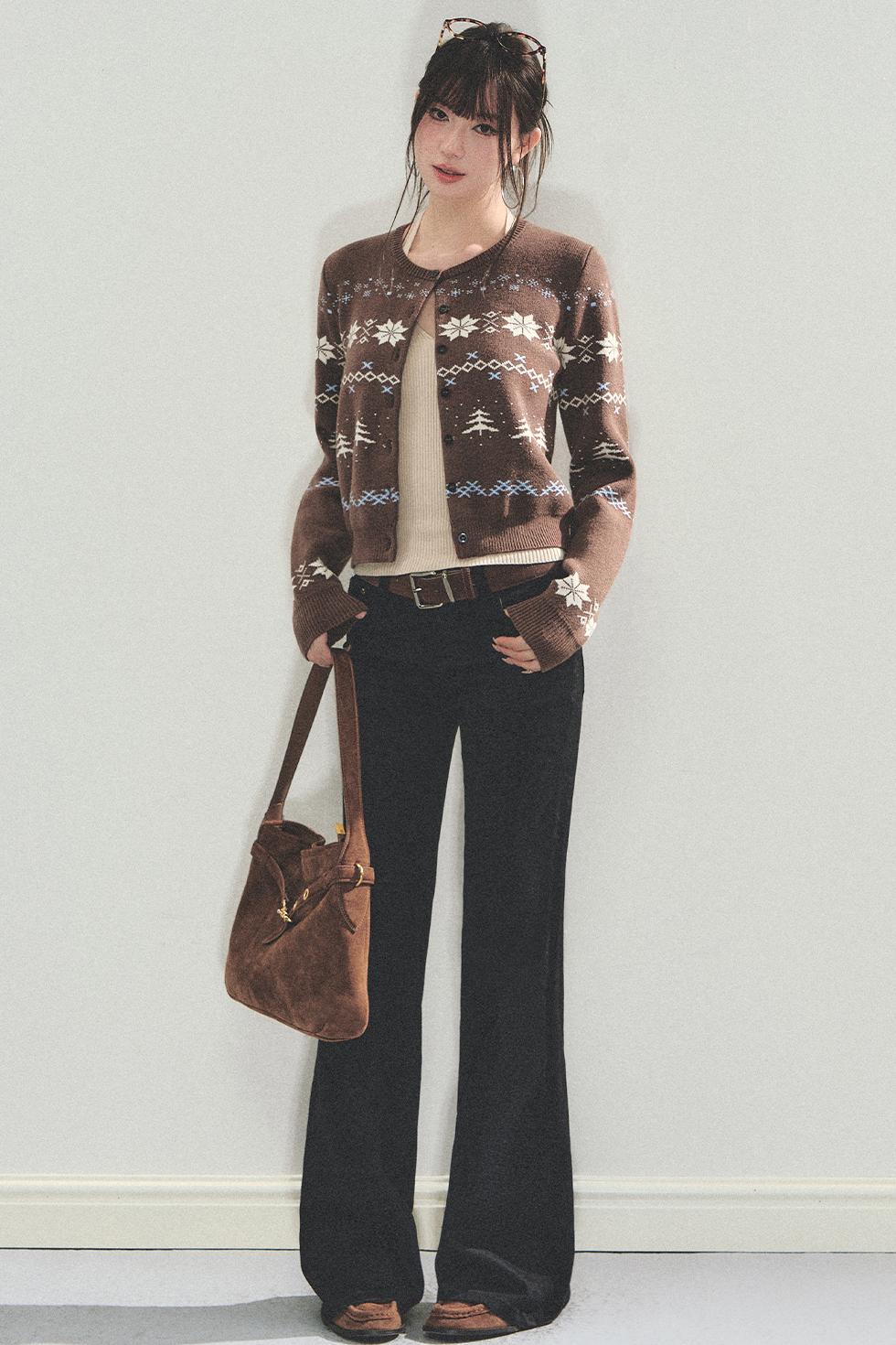 Fair Isle Crew Cardigan