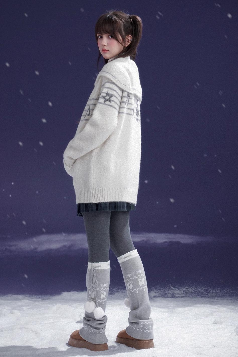 Sweet Cool Lapel Knit Sweater