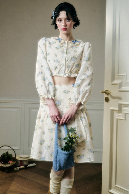 Sea Of Glass Cotton Skirt Set-Up