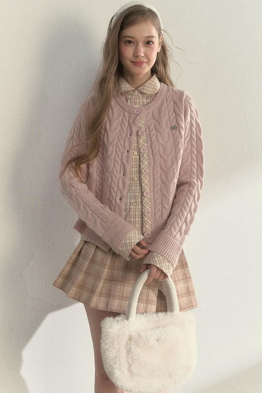 Sunset Pine Forest Wool Sweater