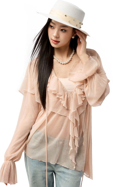 Slim Glitter Cover-Up Top Set