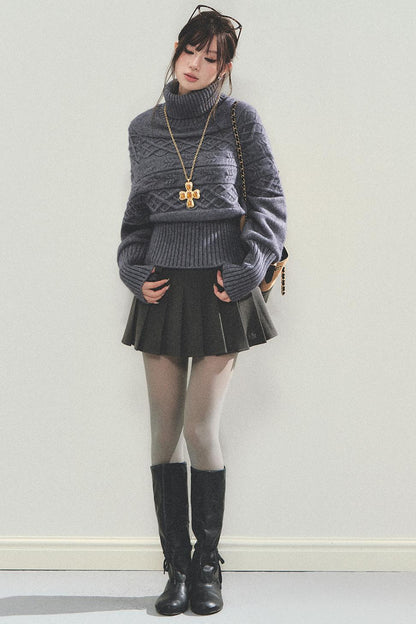 Turtleneck Knitwear Top