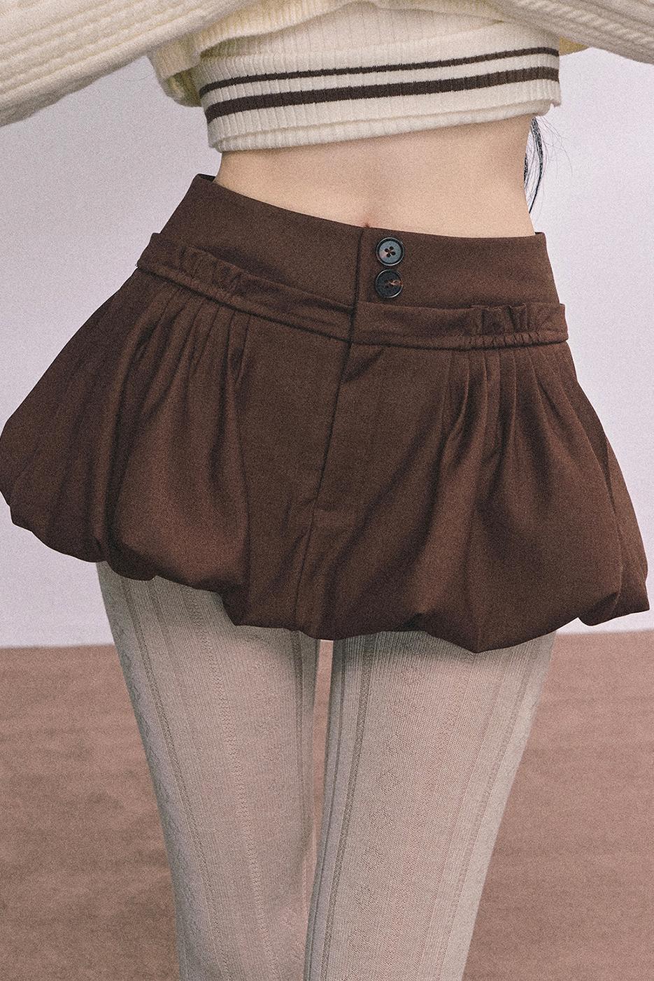 French Fluffy Autumn A-Line Skirt