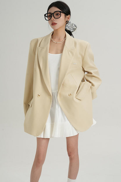 Chic Black And Cream Elegant Jacket