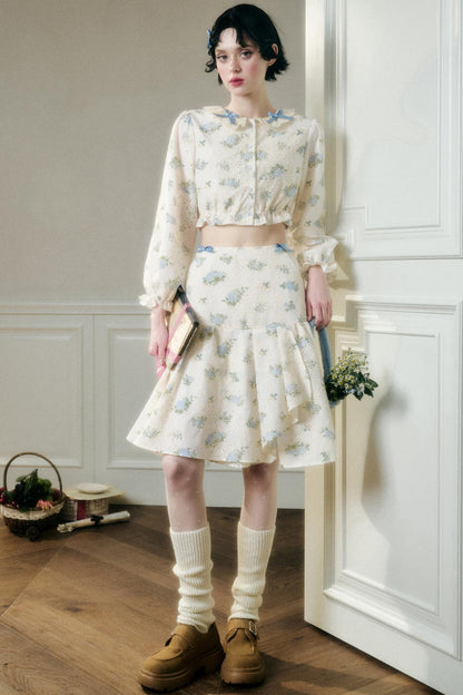 Sea Of Glass Cotton Skirt Set-Up