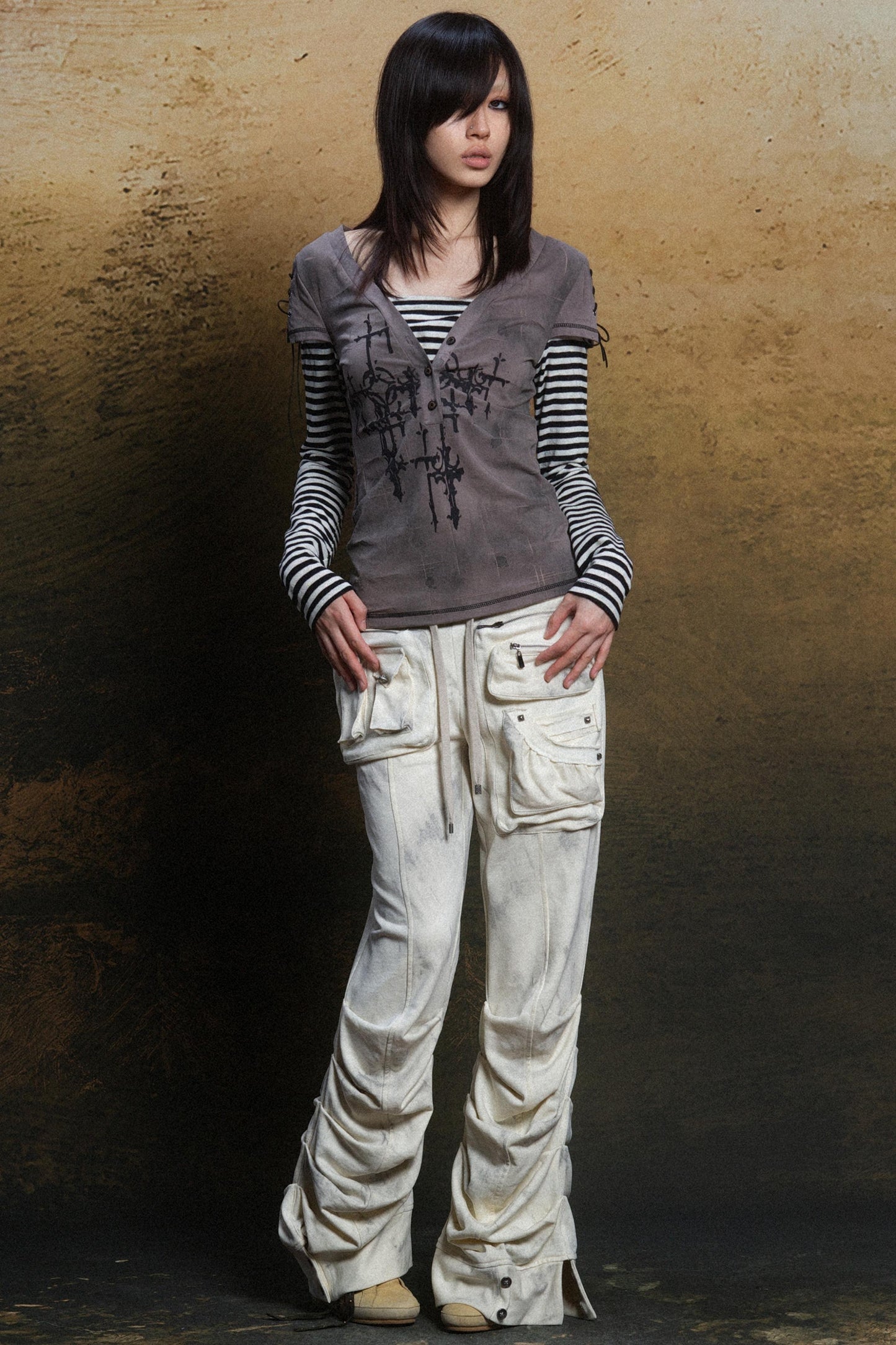 Punk Multi-Pocket Low-Waist Cargo Pants