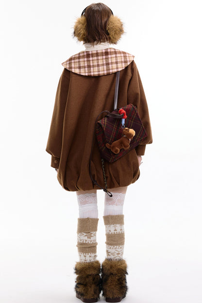 Autumn Doll Brown Woolen Coat
