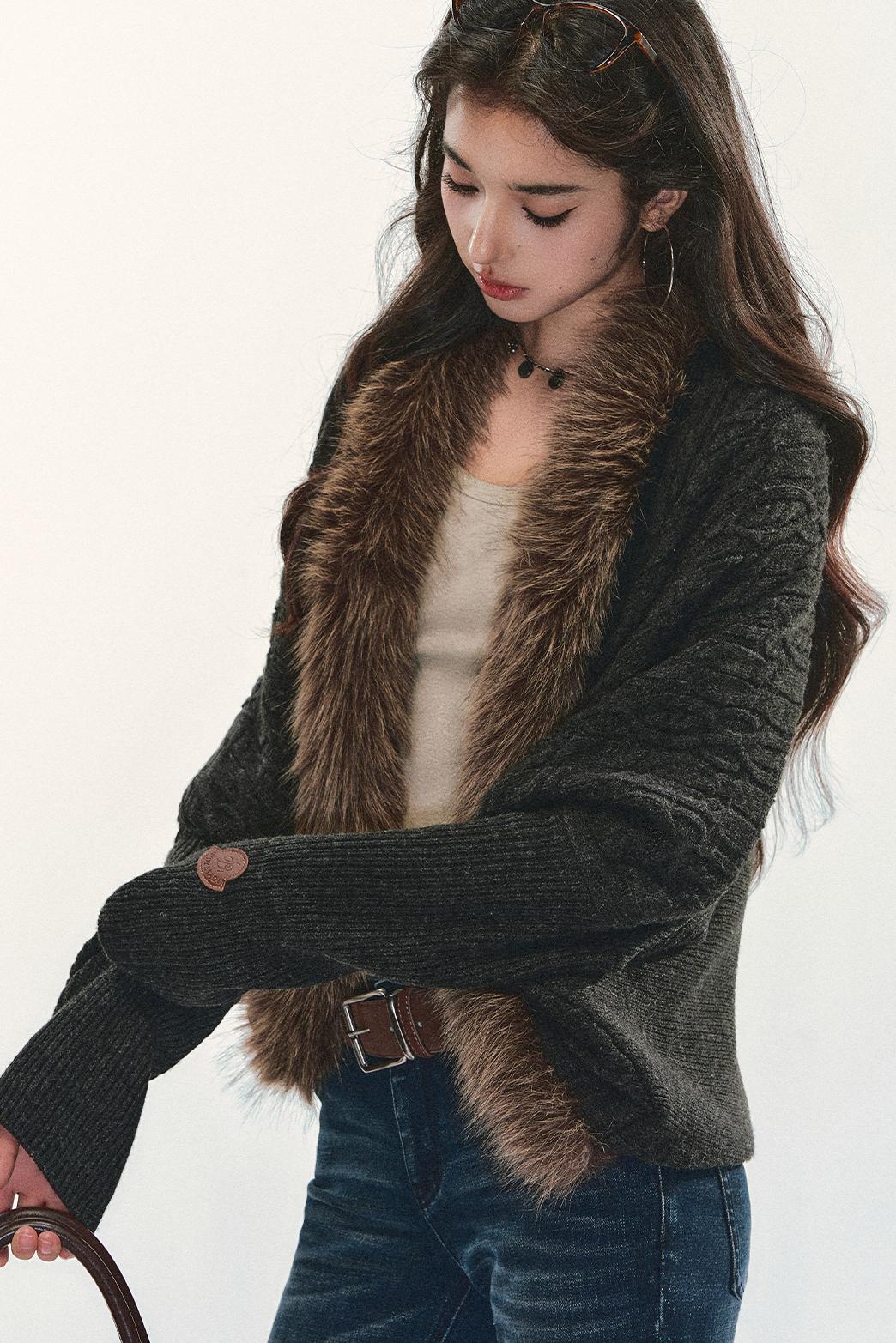 Vintage Cable Knit Jacket