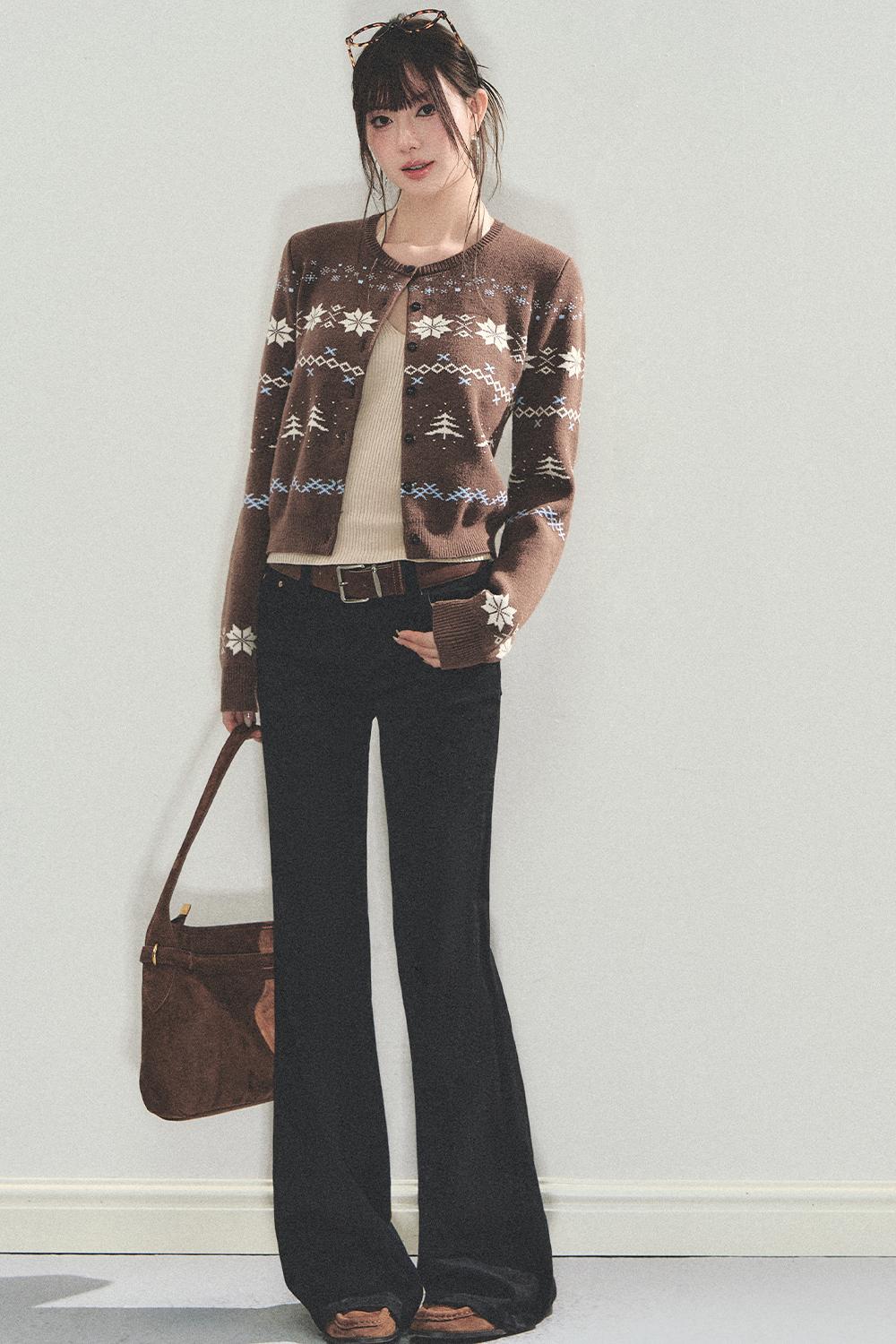 Fair Isle Crew Cardigan