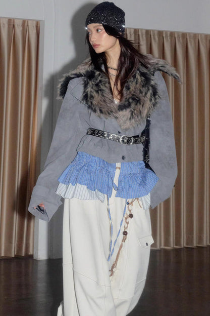 Urban Nomad Matte Grey PU Leather Jacket