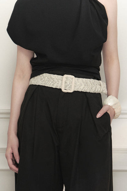 Wave Pleat Chain Belt
