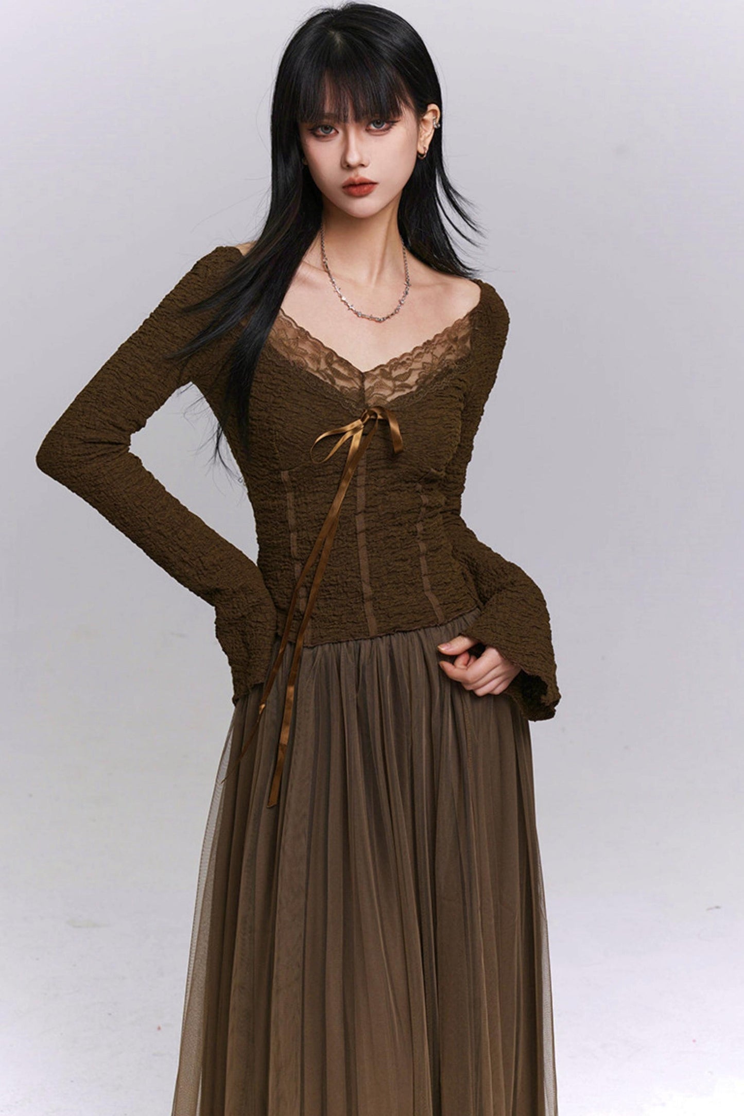 Brown Ghost Girl Top