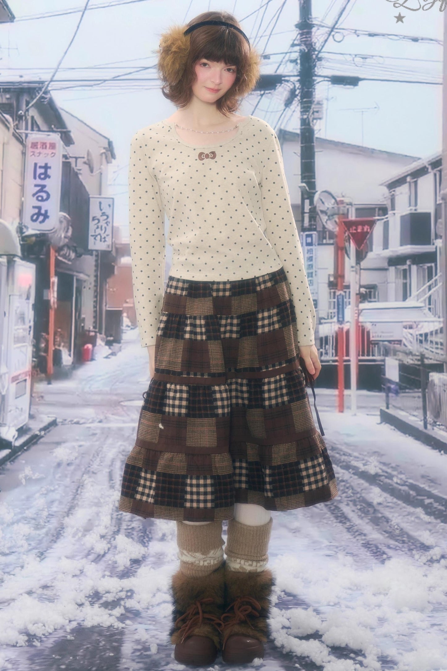 Polka Dot Knitted Top