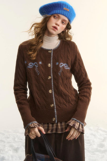 Asgony Dopamine Sweet Girl Knitted Beret