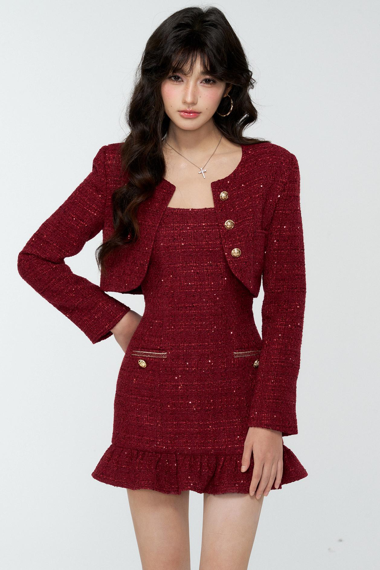 Red Chanel Princess Dress Set-Up